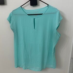Van Heusen Turquoise Short Sleeve Blouse
